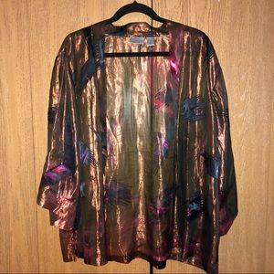 Chico’s sheer floral open cover up size 2/2X